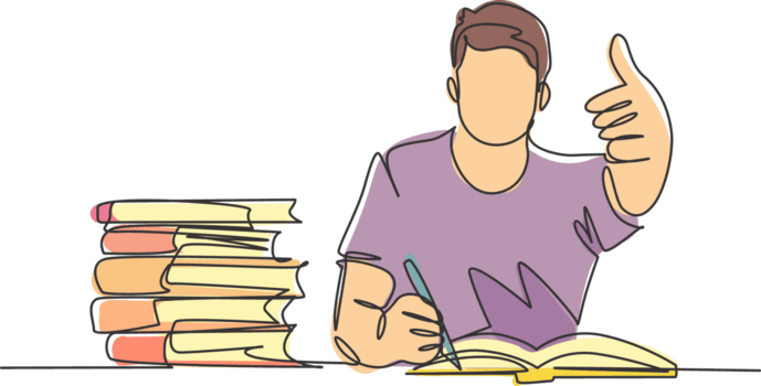 Students studying exam patterns